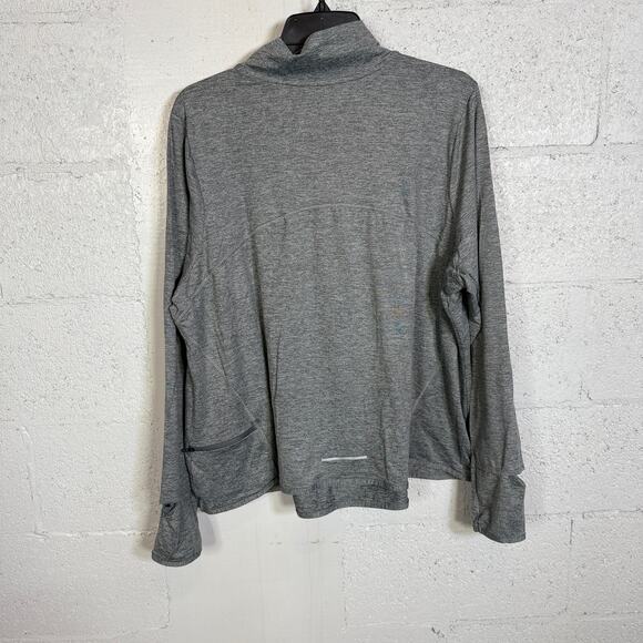 Nike Active Dri-fit Swift-Element Uv 1/4-Zip Running Top - Smoke Grey 2X $70 - Picture 7 of 8